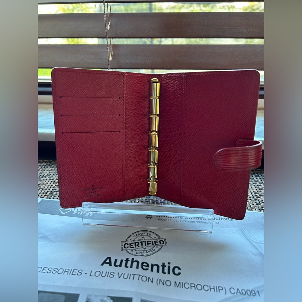 Louis Vuitton Red EPI Agenda PM CA0091 - Picture 7 of 12